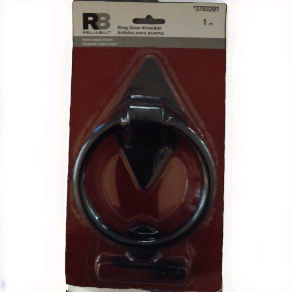Reliabilt Metal Ring Door Knocker Black